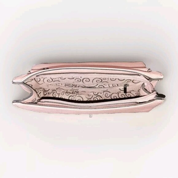 DUSTY PINK HANDBAG WITH ADJUSTABLE CHAIN STRAPS - Picture 6 of 6